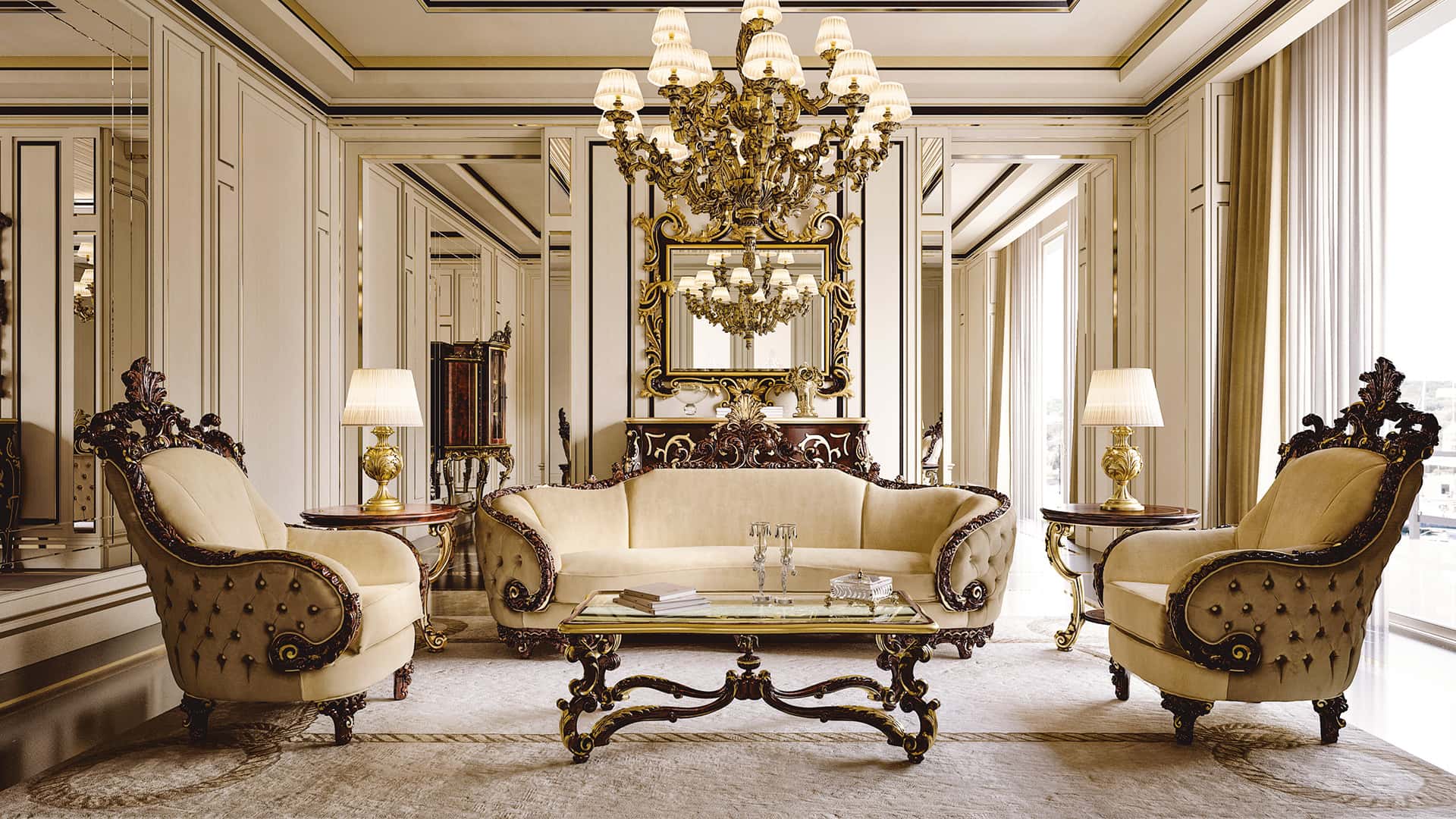 Classic living room furniture , Classic Italian Furniture